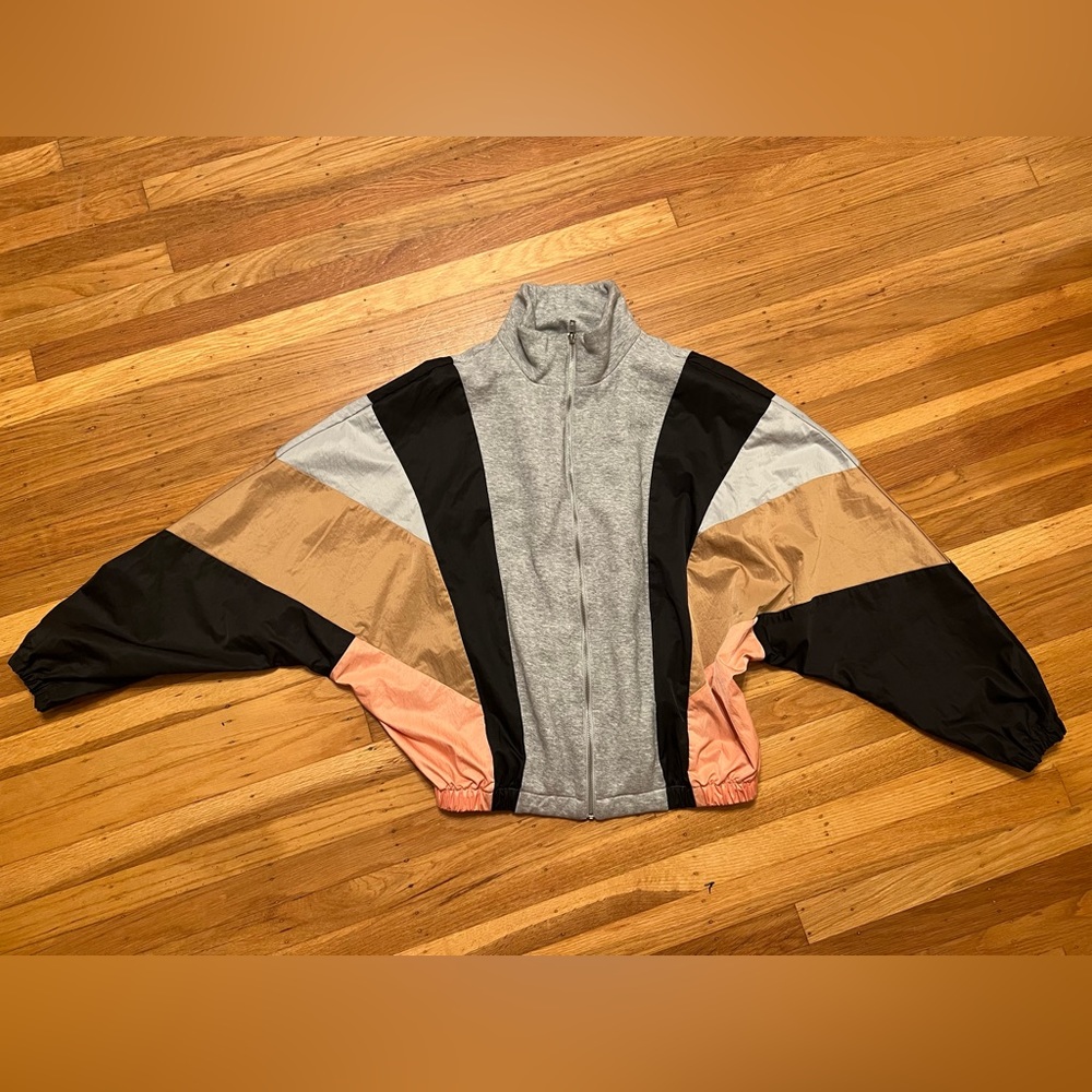 Urban outfitters (out from under) color block windbreakers retro dolman jacket